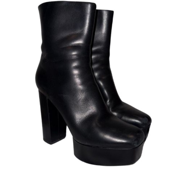 Alexander Wang Shoes - Alexander Wang Black Cora Heeled Platform Boots